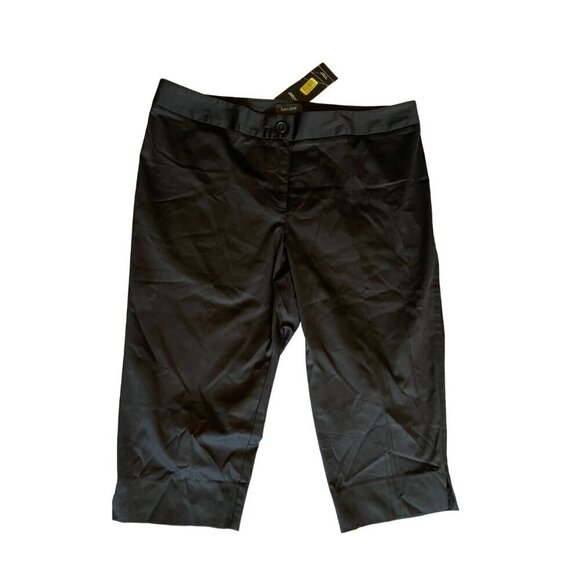 Karen Kane Womens Black Capri Size 18W Cotton Spandex Lifestyle Side Split NEW - Picture 3 of 11